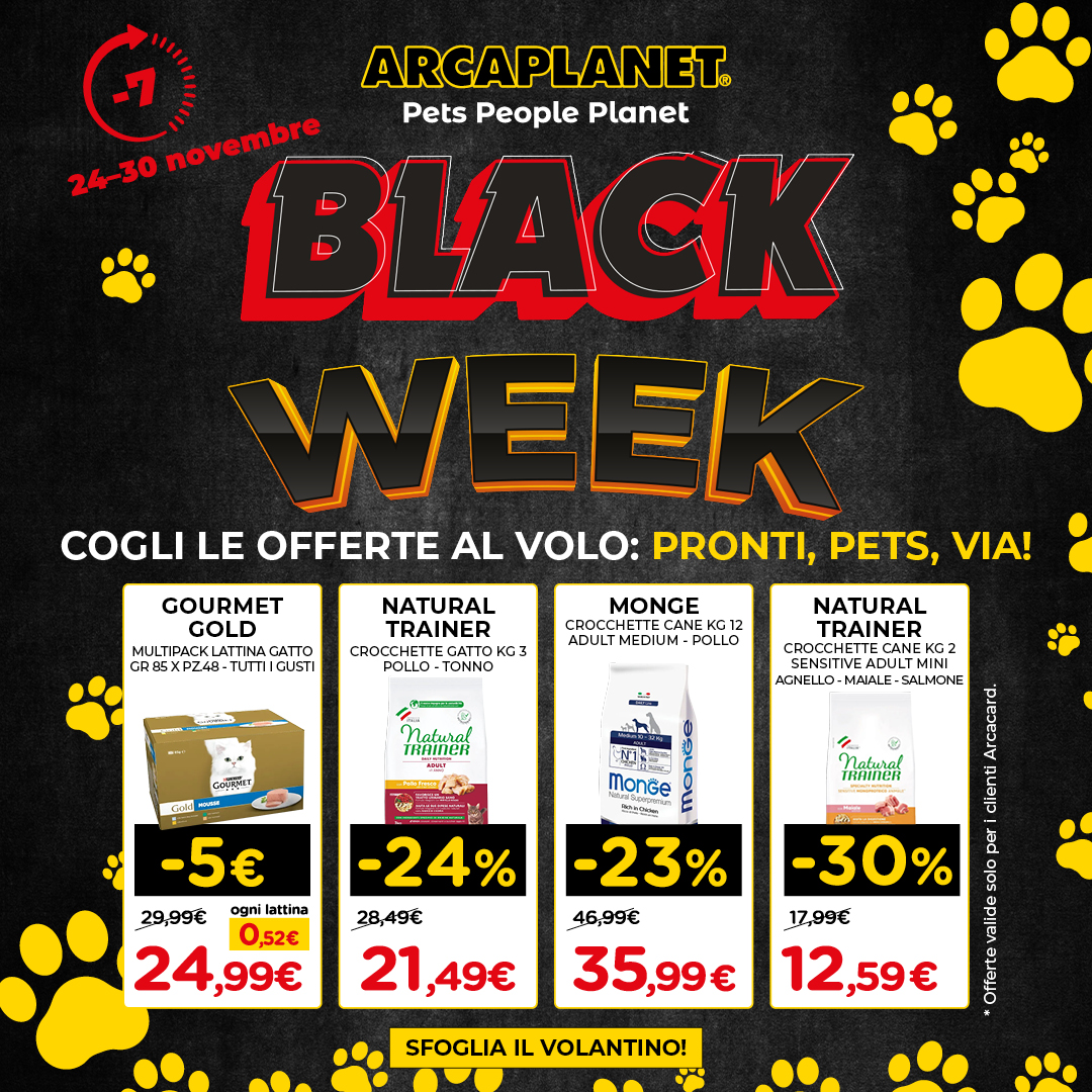 Centro Commerciale Euro Torri | Promozione: Da Arcaplanet è arrivata la Black Week!